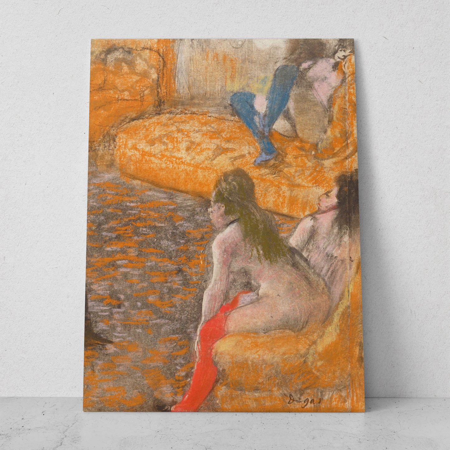 Esperando a un cliente - Edgar Degas (Vertical)