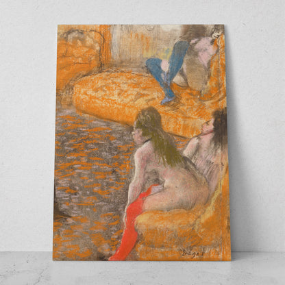 Esperando a un cliente - Edgar Degas (Vertical)