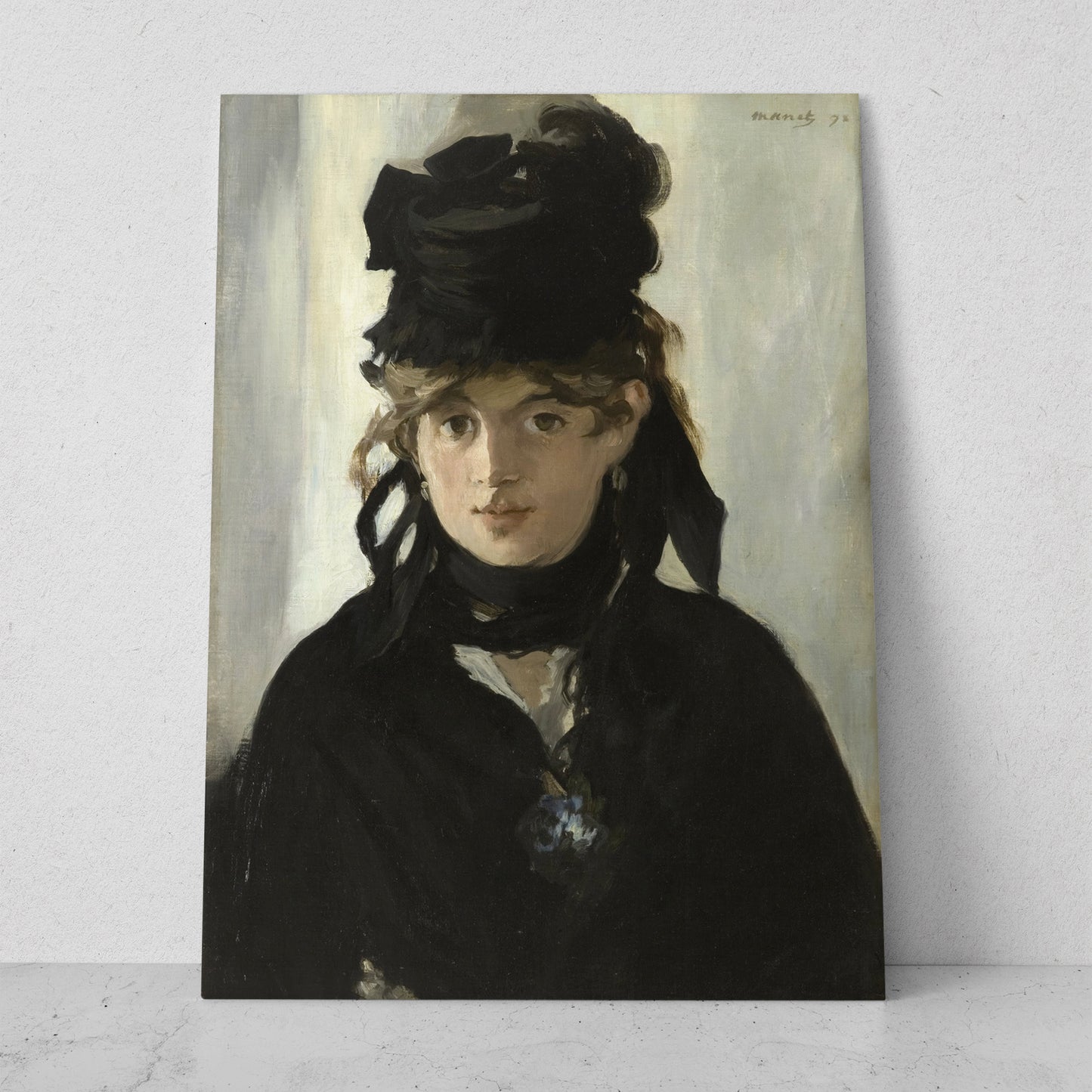 Retrato de Berthe Morisot - Edouard Manet (Vertical)