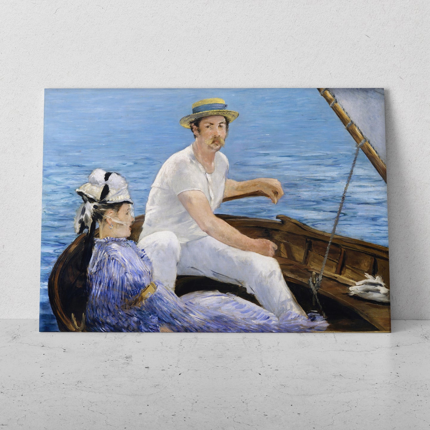 En un bote en Argenteuil - Edouard Manet (Horizontal)