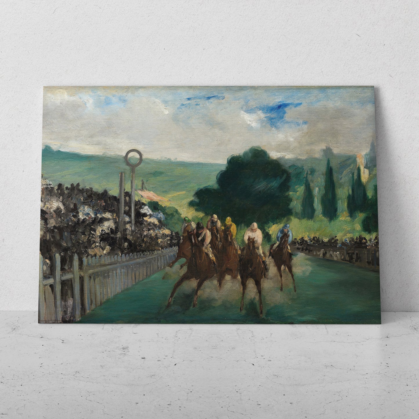 Carrera de caballos en Longchamp - Edouard Manet (Horizontal)