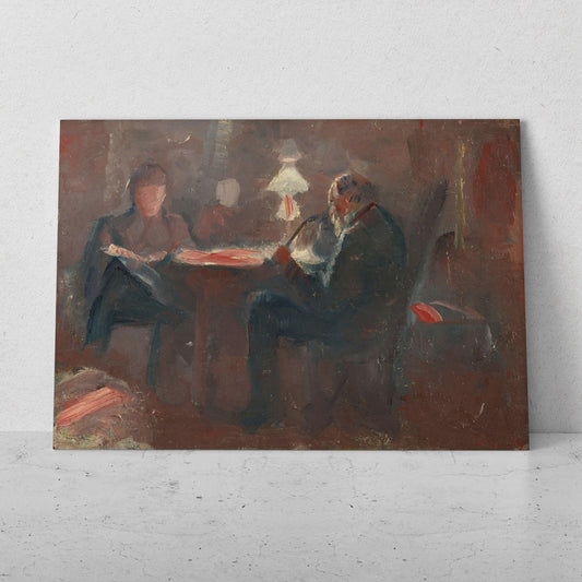 Alrededor de la lámpara - Edvard Munch (Horizontal)