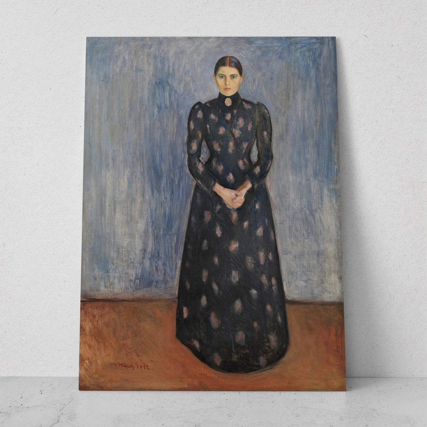 Inger en negro y violeta - Edvard Munch (Vertical)