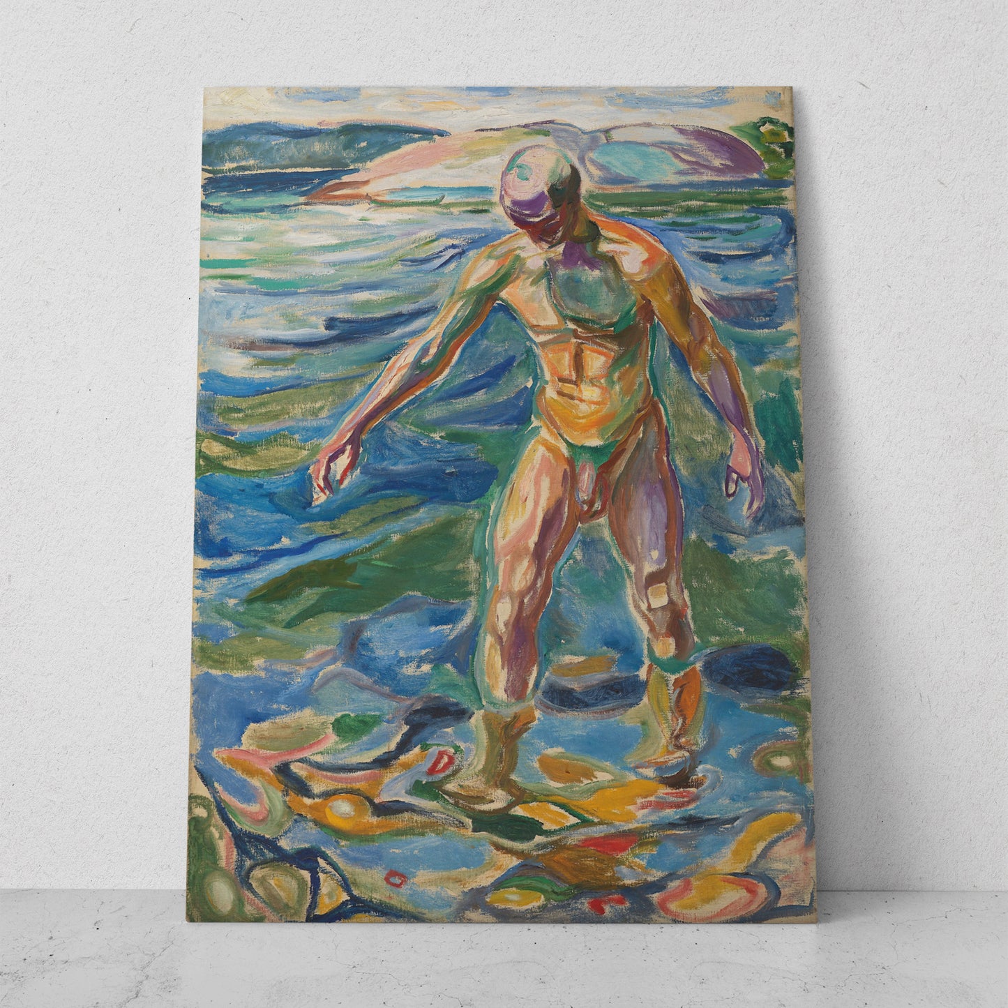 Hombre bañándose - Edvard Munch (Vertical)