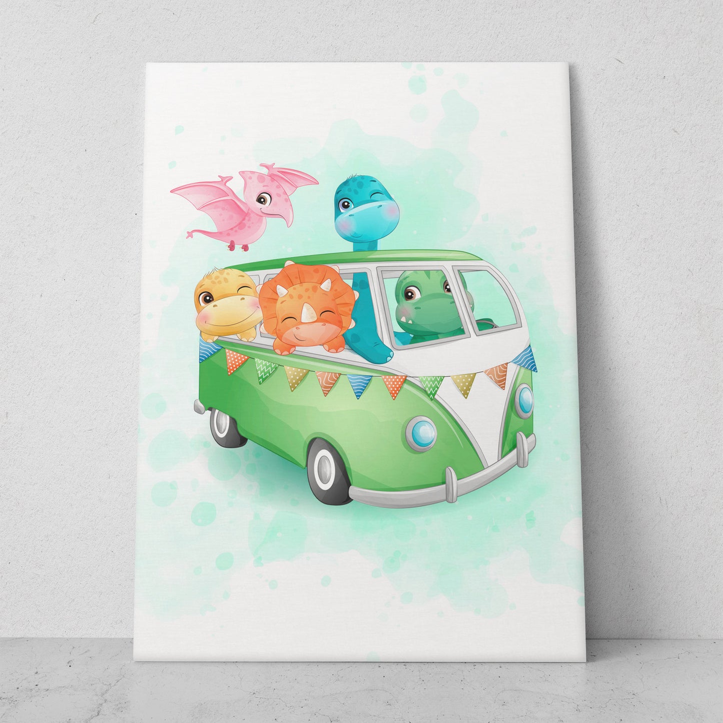 Ilustraciones dinos volando (Vertical) #IN01_12