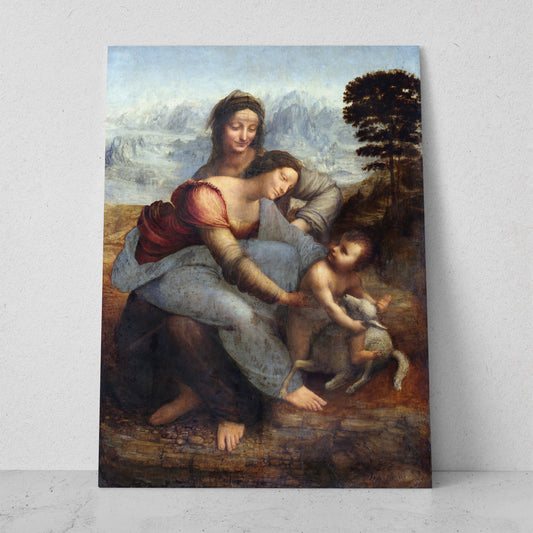 La Virgen, el Niño Jesús y Santa Ana - Leonardo Da Vinci (Vertical)