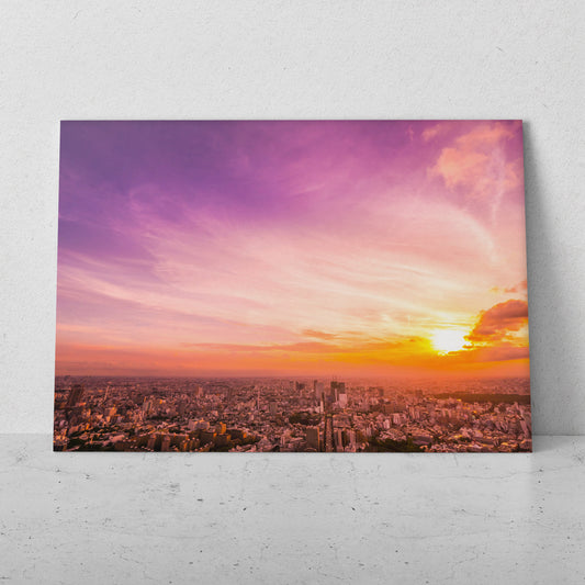 Ciudad bajo el atardecer (Horizontal) #PN03_018