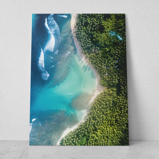 Paisaje de playa con vegetación (Vertical) #PN07_002