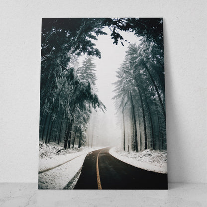 Carretera nevada con árboles (Vertical) #PN10_01