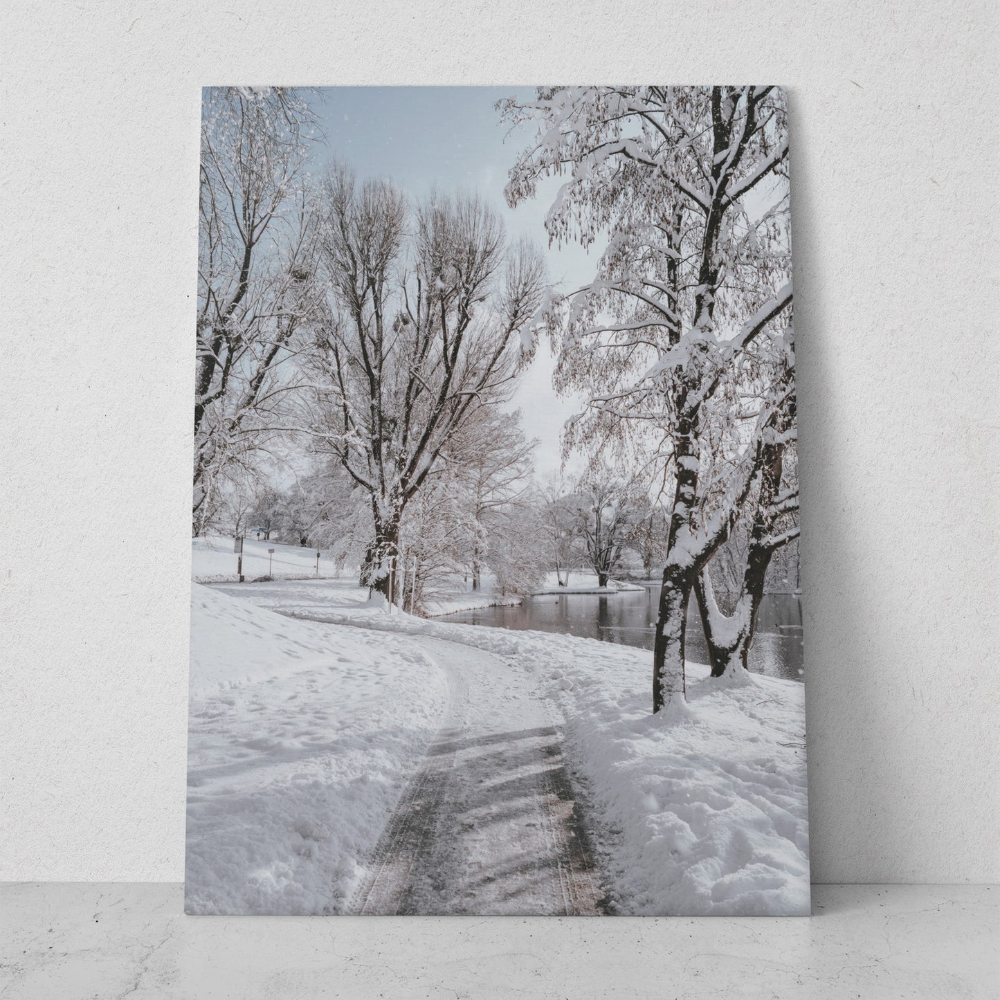 Paisaje nevado con lago (Vertical) #PN10_04