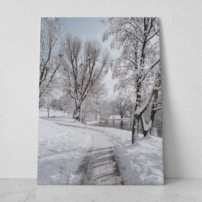 Paisaje nevado con lago (Vertical) #PN10_04