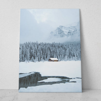 Cabaña en el bosque nevado (Vertical) #PN10_09