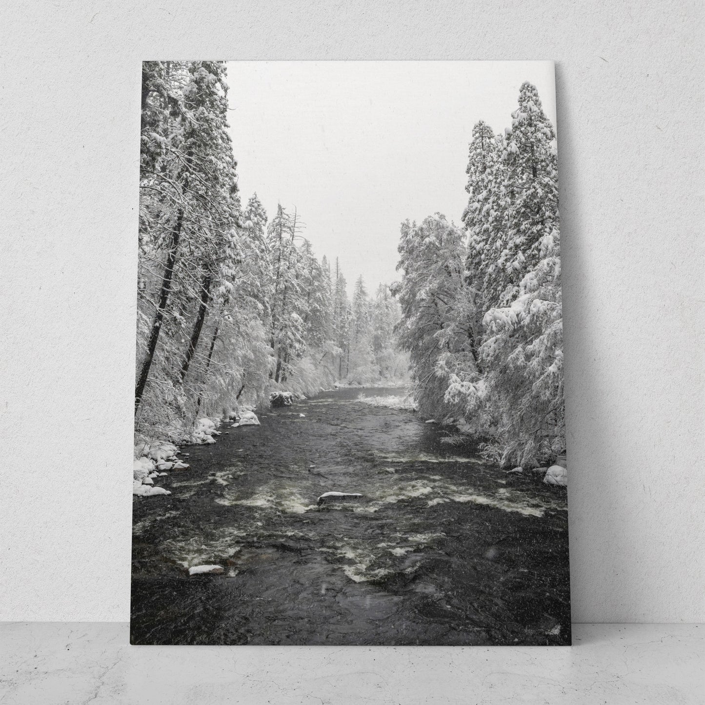 Paisaje nevado río abajo (Vertical) #PN10_13