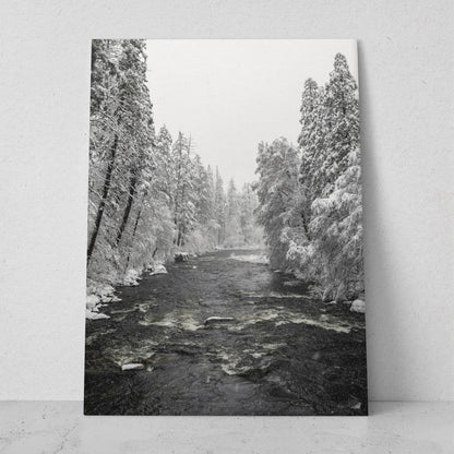 Paisaje nevado río abajo (Vertical) #PN10_13