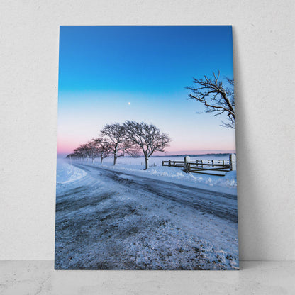 Atardecer en el campo nevado (Vertical) #PN10_16