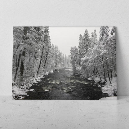 Río abajo entre los árboles nevados (Horizontal) #PN10_36