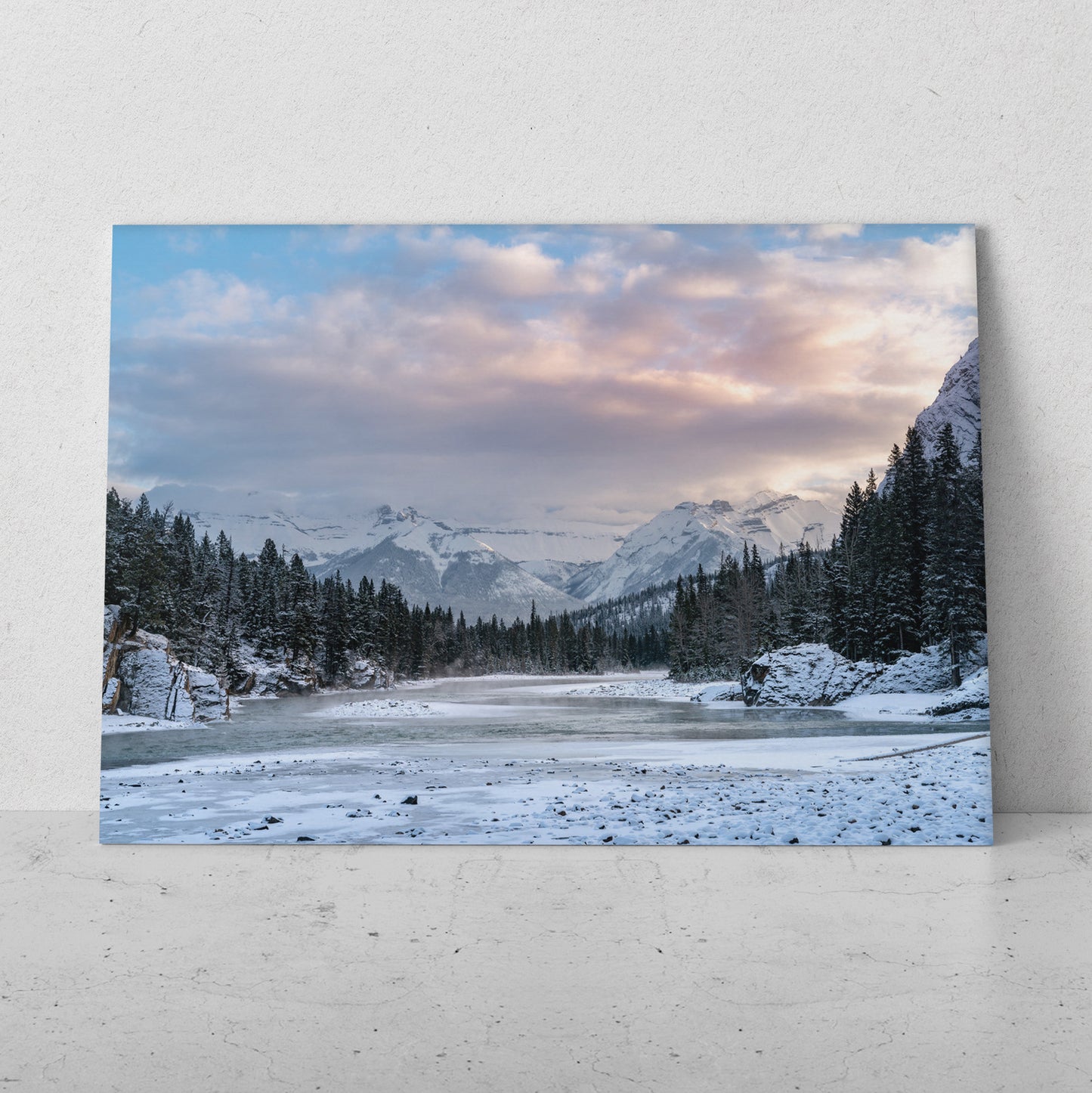 Lago congelado entre los árboles (Horizontal) #PN10_40