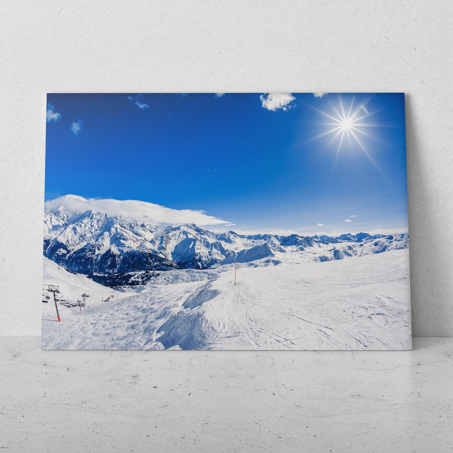 Día soleado en la pista de esquí (Horizontal) #PN10_45