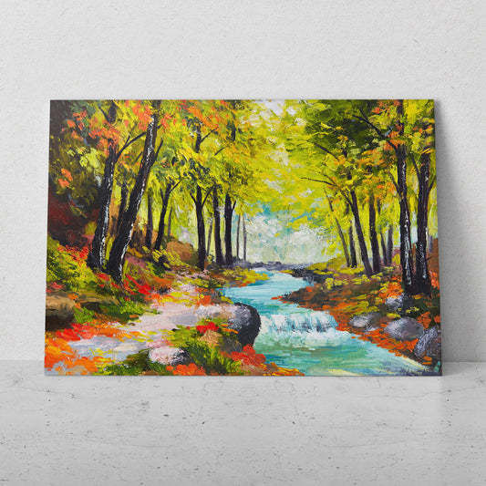 Paisaje del bosque con río (Horizontal) #PO_22