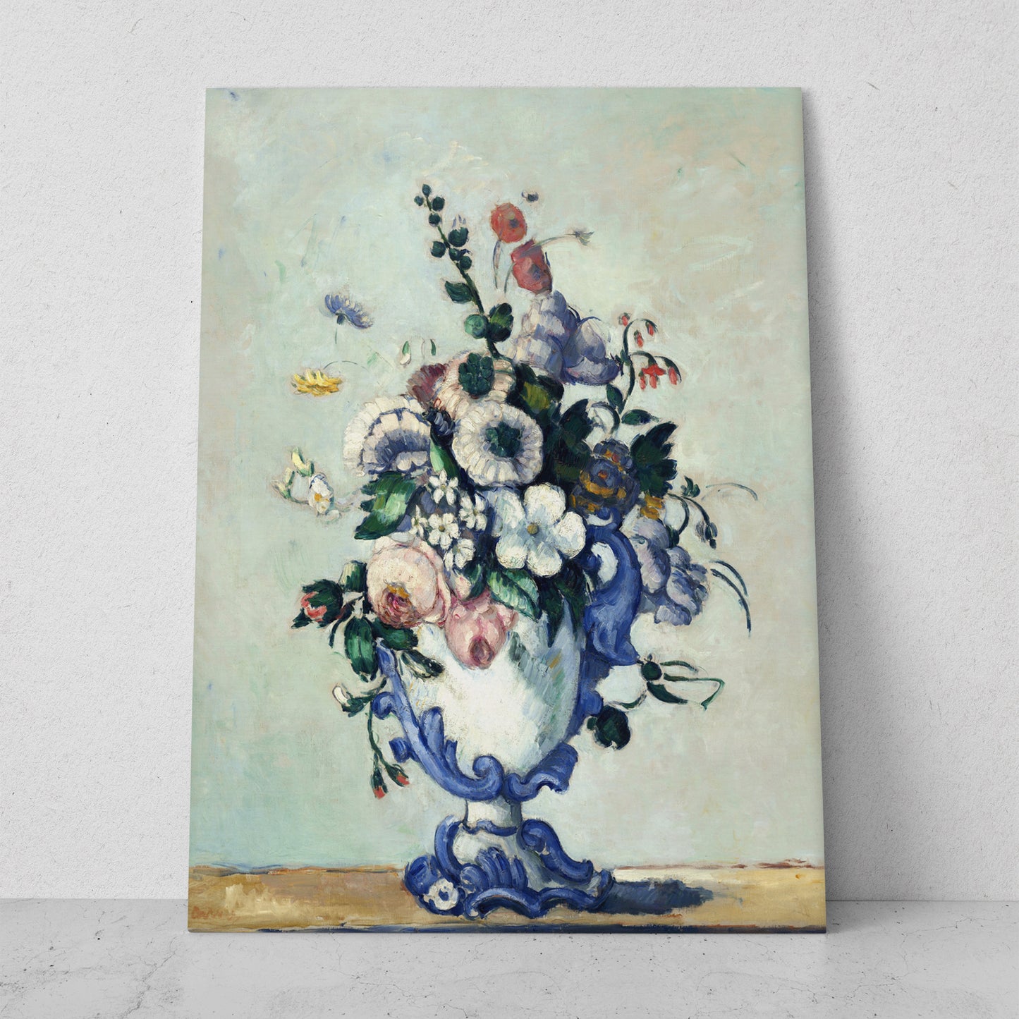Flores en un jarrón rococó - Paul Cezanne (Vertical)