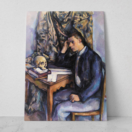 Joven con calavera - Paul Cezanne (Vertical)