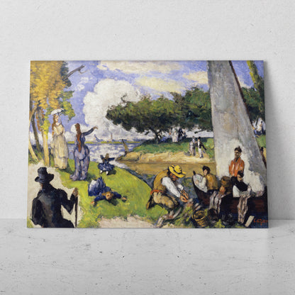 Los pescadores (Escena fantástica) - Paul Cezanne (Horizontal)