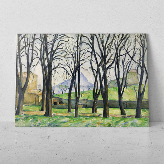 Árboles de castaño en Jas de Bouffan - Paul Cezanne (Horizontal)
