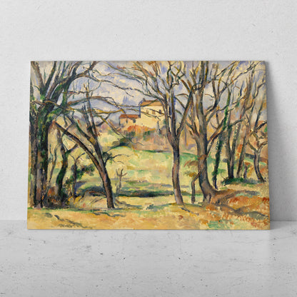 Árboles y casas cerca del Jas de Bouffan - Paul Cezanne (Horizontal)