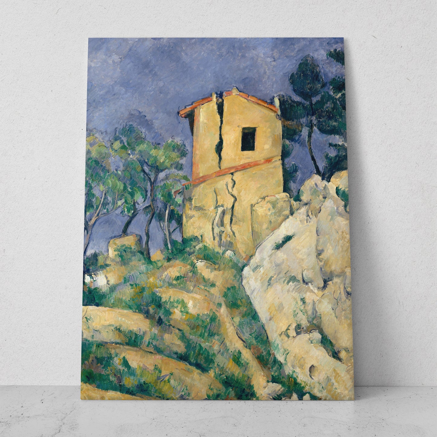 La casa de las paredes agrietadas - Paul Cezanne (Vertical)