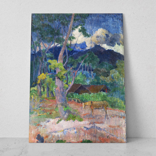Paisaje con caballo - Paul Gauguin (Vertical)