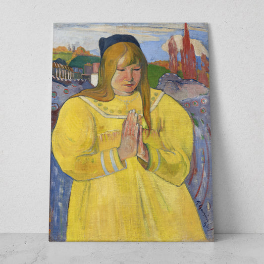Joven bretona rezando - Paul Gauguin (Vertical)