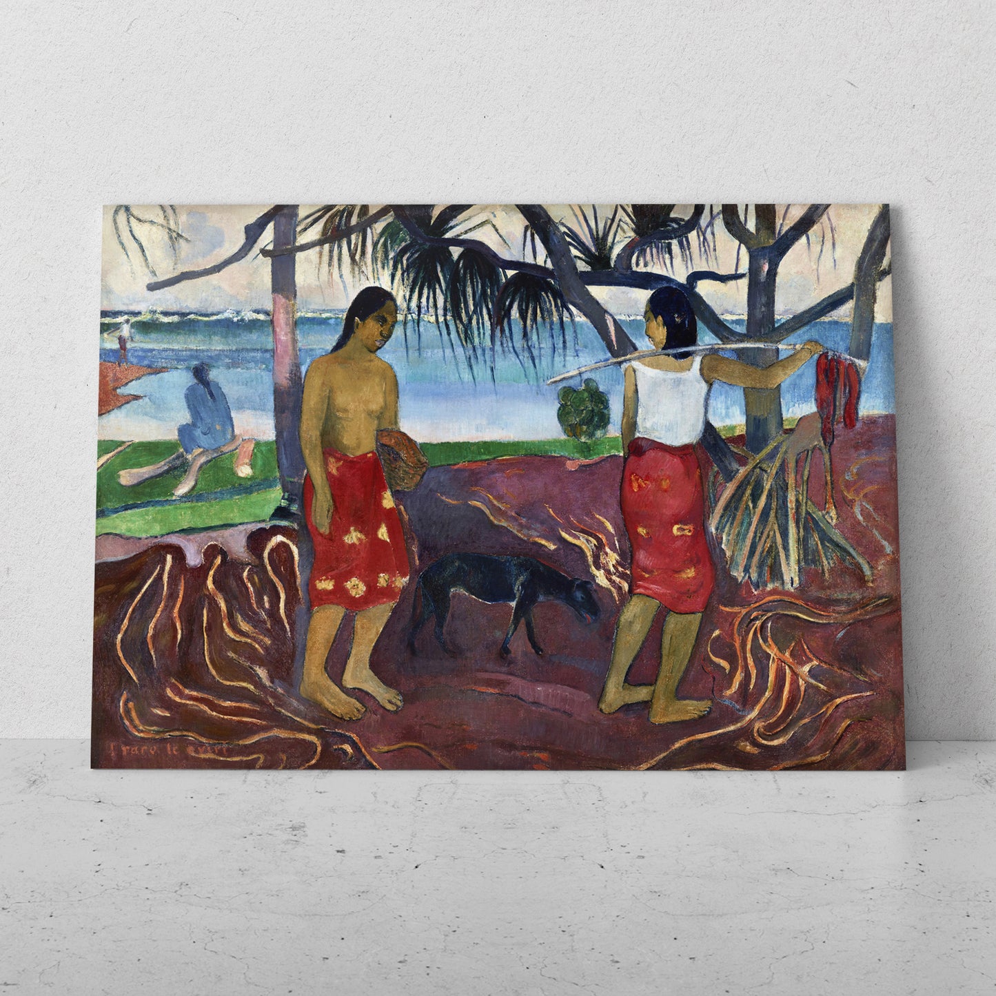 Bajo el pandano - Paul Gauguin (Horizontal)