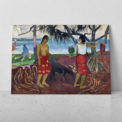 Bajo el pandano - Paul Gauguin (Horizontal)