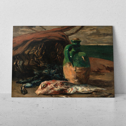 Bodegón con salmonetes y jarra - Paul Gauguin (Horizontal)