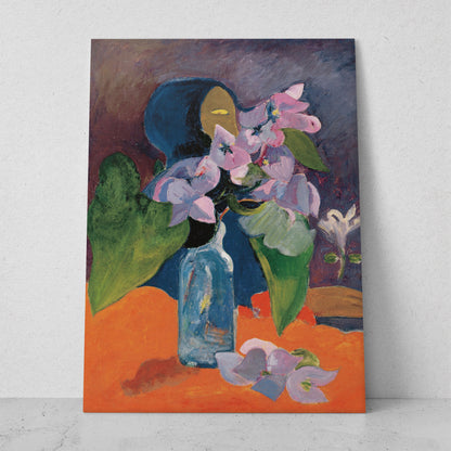 Bodegón con flores e ídolo- Paul Gauguin (Vertical)