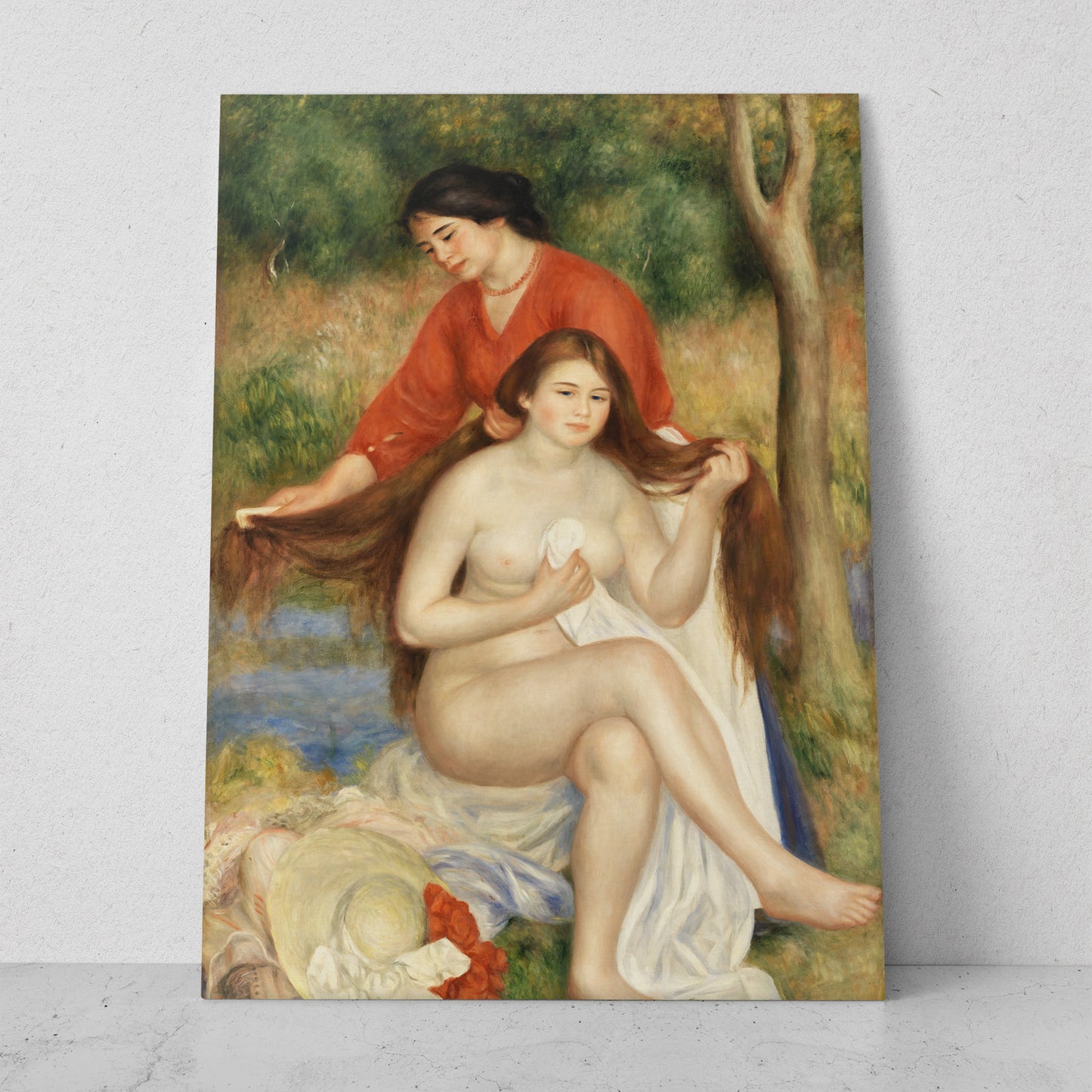 Bañista y Doncella - Pierre Auguste Renoir (Vertical)
