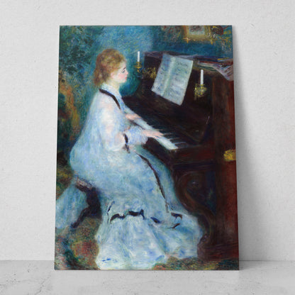 Mujer al piano - Pierre Auguste Renoir (Vertical)