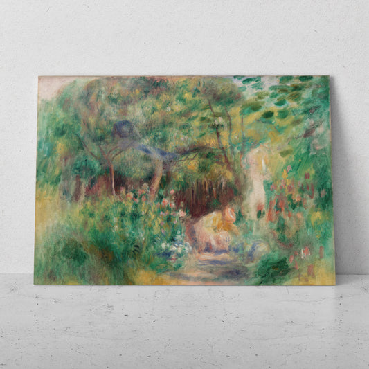 Paisaje con mujer jardineando - Pierre Auguste Renoir (Horizontal)