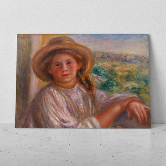 Niña en un balcón, Cagnes - Pierre Auguste Renoir (Horizontal)