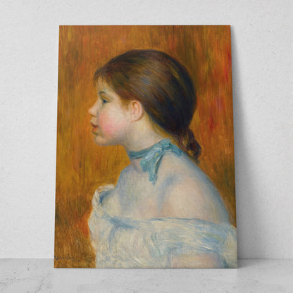 Joven con cinta azul - Pierre Auguste Renoir (Vertical)
