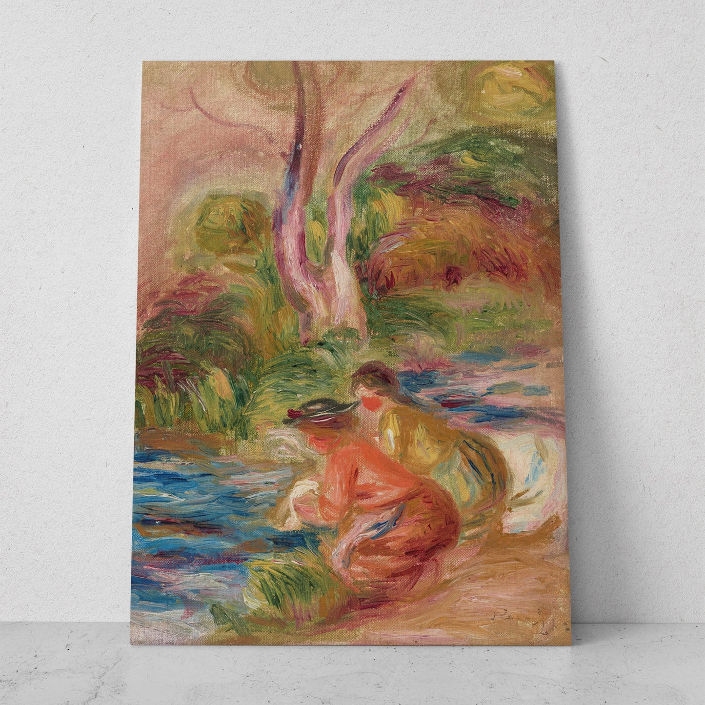 Las Lavanderas - Pierre Auguste Renoir (Vertical)