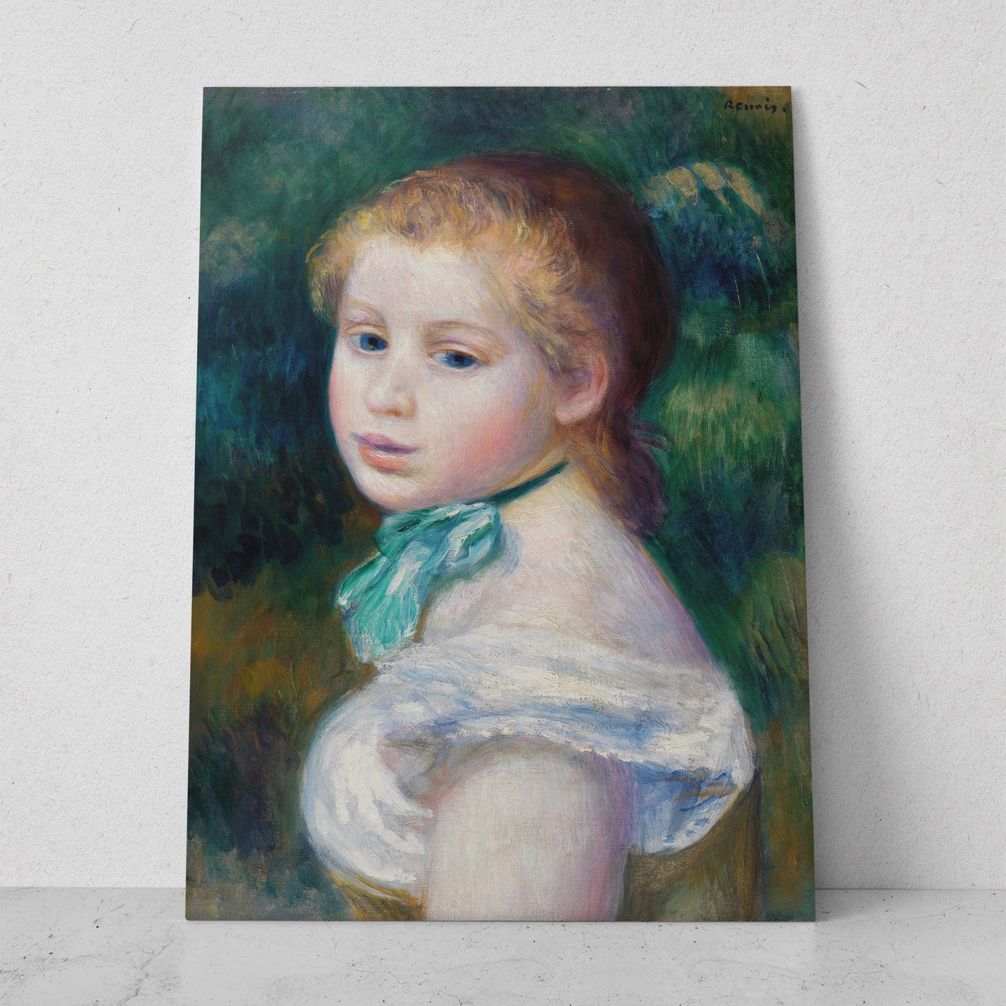 Cabeza de una joven - Pierre Auguste Renoir (Vertical)