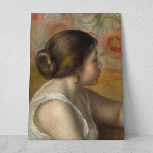 Cabeza de una joven - Pierre Auguste Renoir (Vertical)