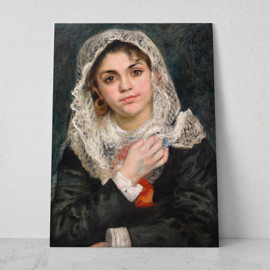 Lise con chal blanco - Pierre Auguste Renoir (Vertical)