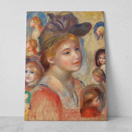 Estudio de las niñas - Pierre Auguste Renoir (Vertical)