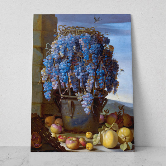 Naturaleza muerta con uvas -  Luca Forte (Vertical)