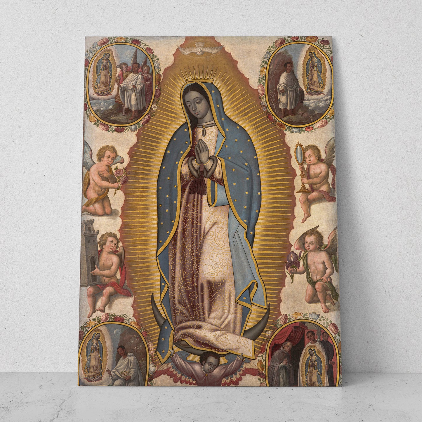 Virgen de Guadalupe con Ángeles (Vertical) #R_173