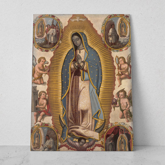 Virgen de Guadalupe con Ángeles (Vertical) #R_173