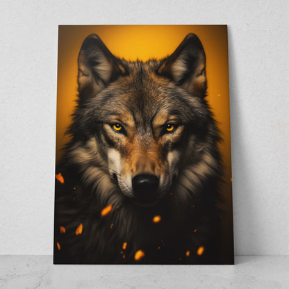 Lobo - Fondo Amarillo (Vertical)