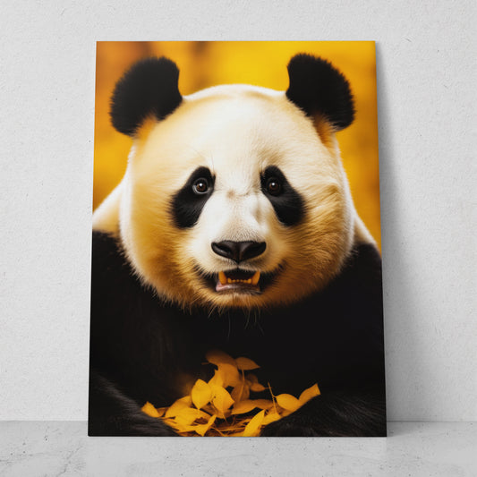 Oso panda - Fondo Amarillo (Vertical)